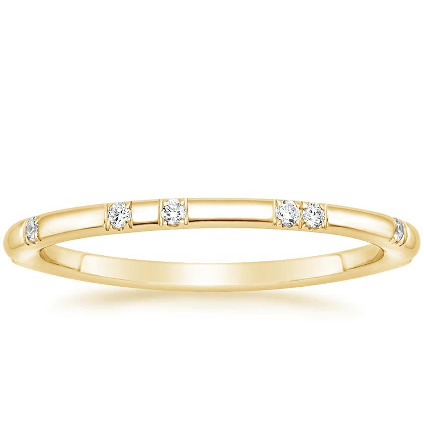 Astra 1.4mm Diamond Ring Yellow Gold 18k Wedding Band