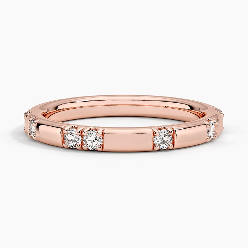 Astra 2.4mm Diamond Ring (1/4 ct. tw.) Rose Gold 18k Wedding Band