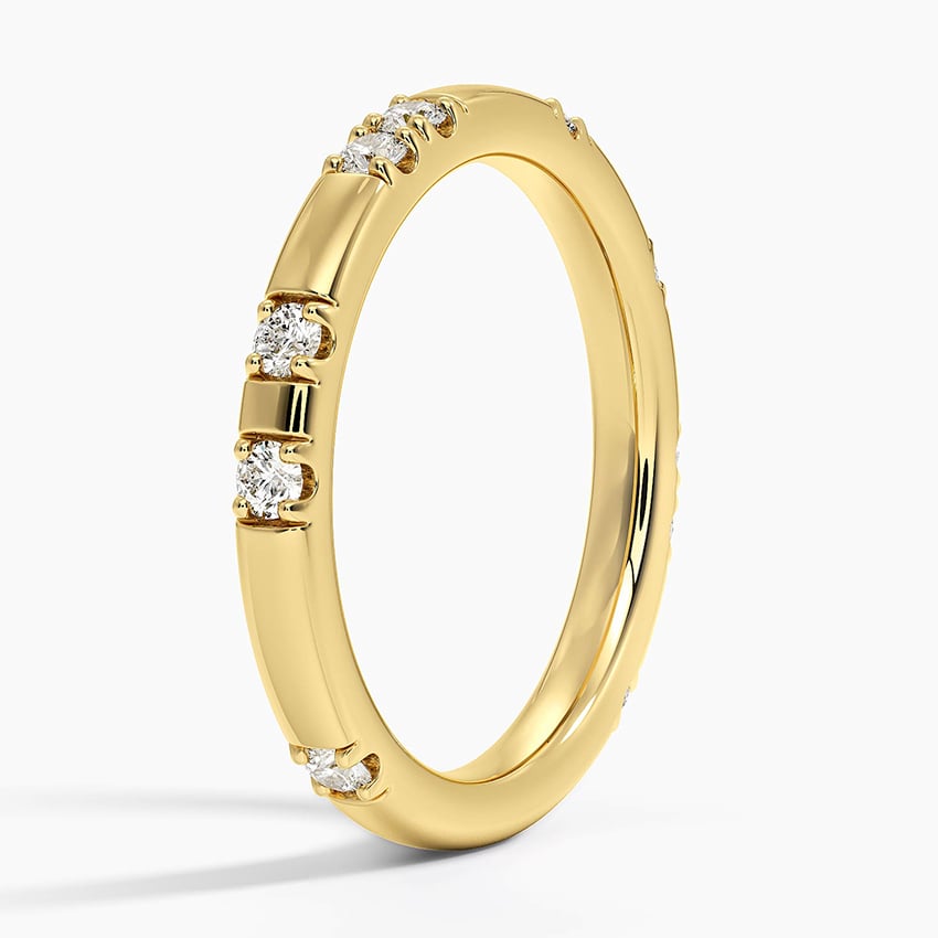 Astra 2.4mm Diamond Ring (1/4 ct. tw.) Yellow Gold 18k Wedding Band