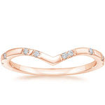 Astra Contour Diamond Ring Rose Gold 18k Wedding Band