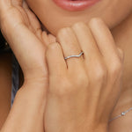 Astra Contour Diamond Ring Platinum Wedding Band