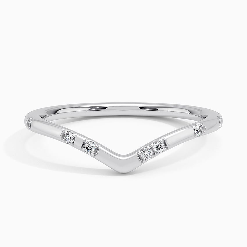 Astra Contour Diamond Ring Platinum Wedding Band