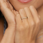 Astra Contour Diamond Ring Yellow Gold 18k Wedding Band