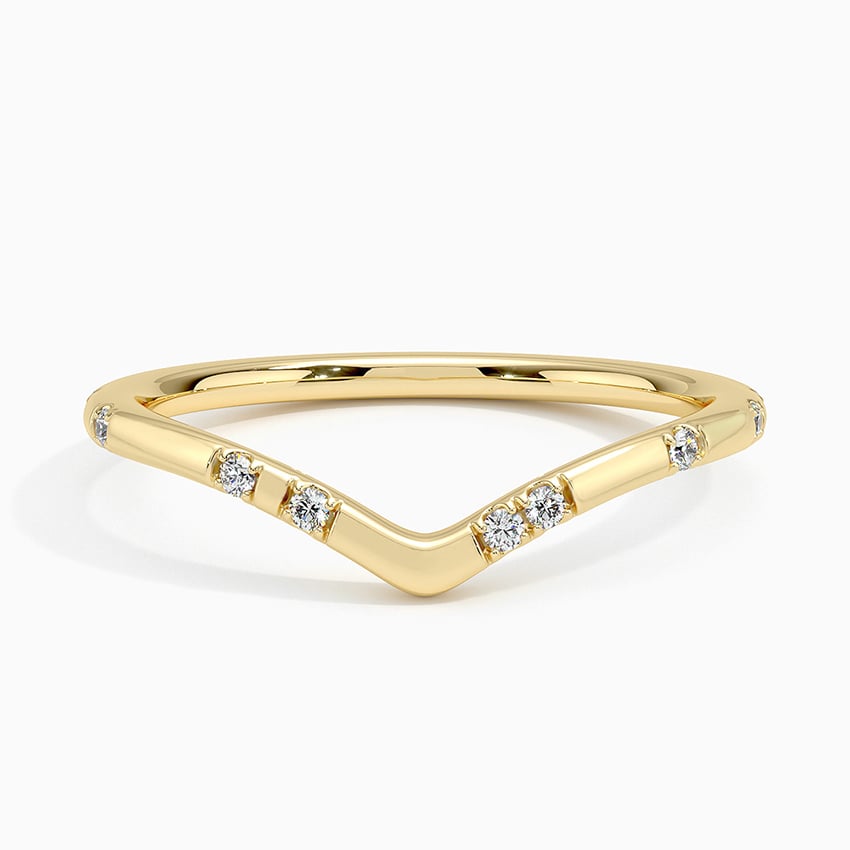 Astra Contour Diamond Ring Yellow Gold 18k Wedding Band