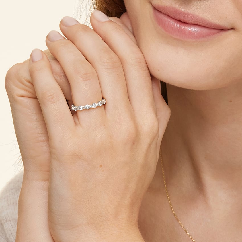 Stacia Lab Diamond Wedding Ring Platinum Wedding Band