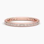Tabitha Channel Set Baguette Eternity Lab Diamond Ring Rose Gold 18k Eternity Band
