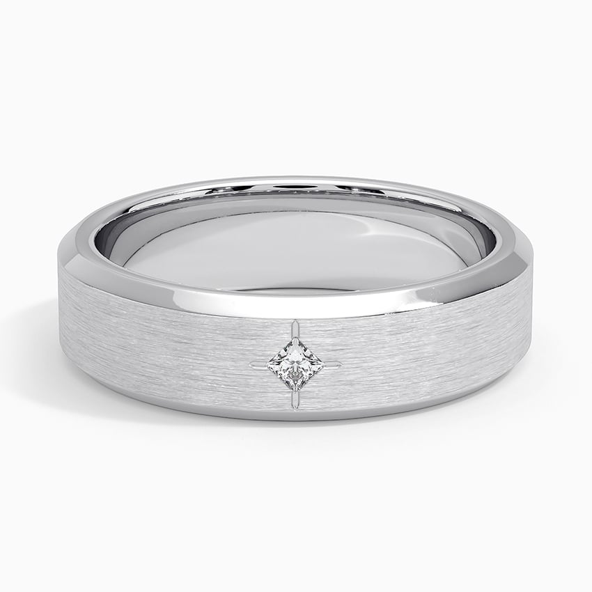 Caspian Diamond 6mm Wedding Ring Platinum Wedding Band