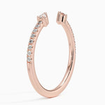 Rowan Diamond Open Ring Rose Gold 18k Wedding Band
