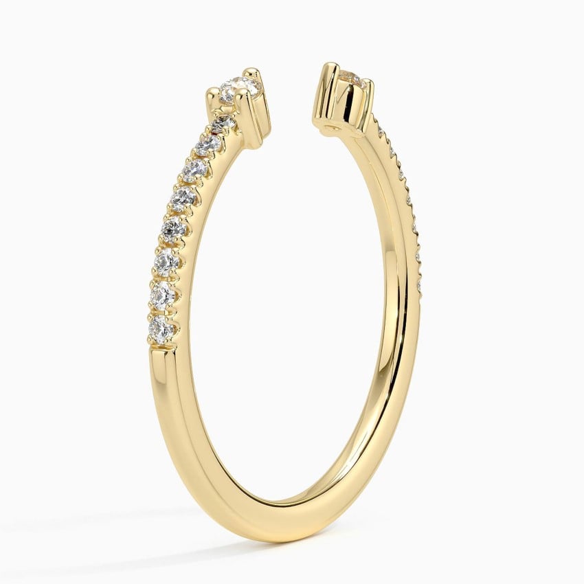 Rowan Diamond Open Ring Yellow Gold 18k Wedding Band