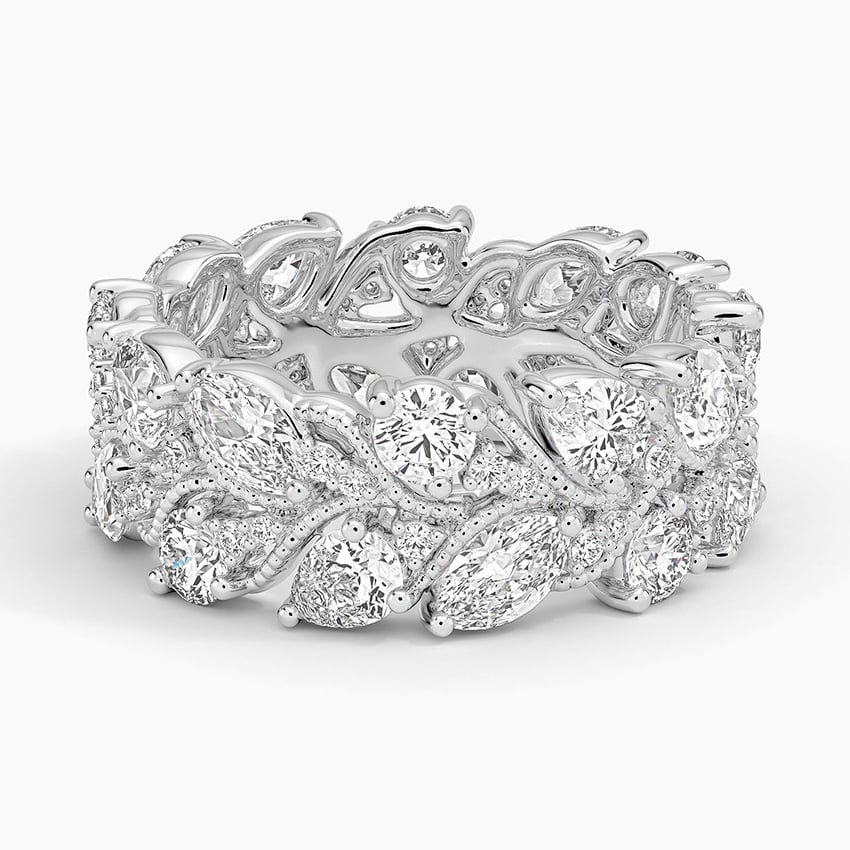 Camellia Eternity Diamond Ring Platinum Eternity Band