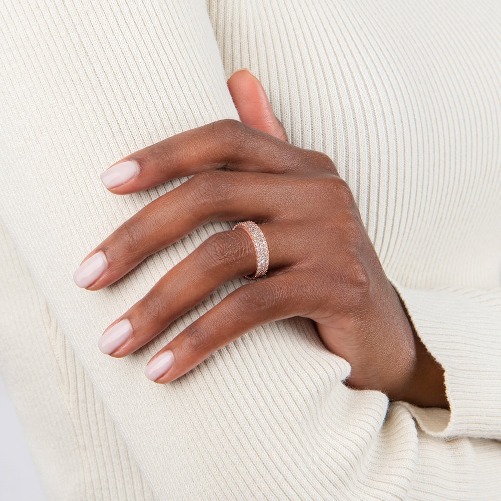 Arista Eternity Diamond Ring Rose Gold 18k Eternity Band