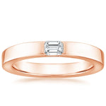 Jordan Diamond 3mm Wedding Ring Rose Gold 18k Wedding Band