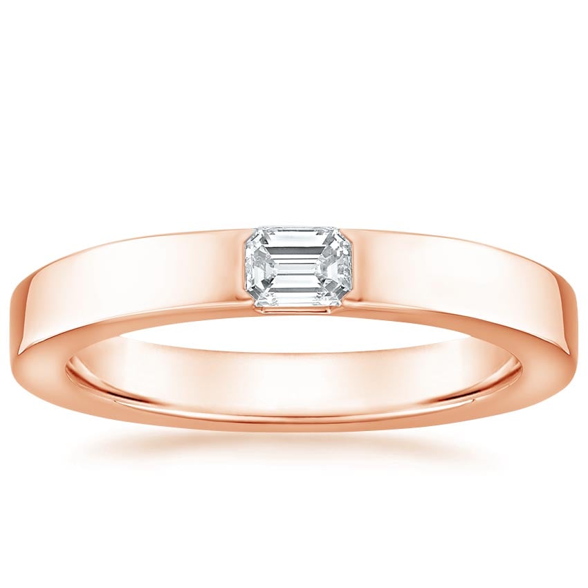 Jordan Diamond 3mm Wedding Ring Rose Gold 18k Wedding Band