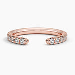 Sienna Three-Quarter Coverage Open Lab Diamond Ring (1/2 ct. tw.) Rose Gold 18k Wedding Band