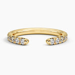 Sienna Three-Quarter Coverage Diamond Open Ring (1/2 ct. tw.) Yellow Gold 18k Wedding Band