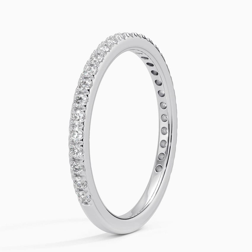Bliss Three-Quarter Coverage Diamond Ring (1/3 ct. tw.) Platinum Wedding Band