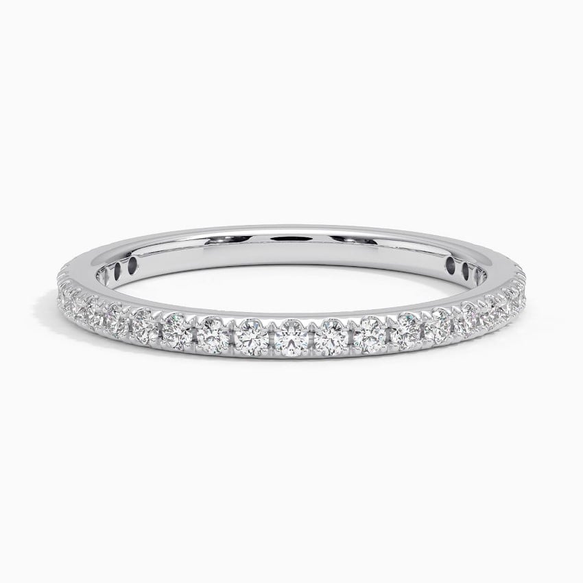 Bliss Three-Quarter Coverage Diamond Ring (1/3 ct. tw.) Platinum Wedding Band