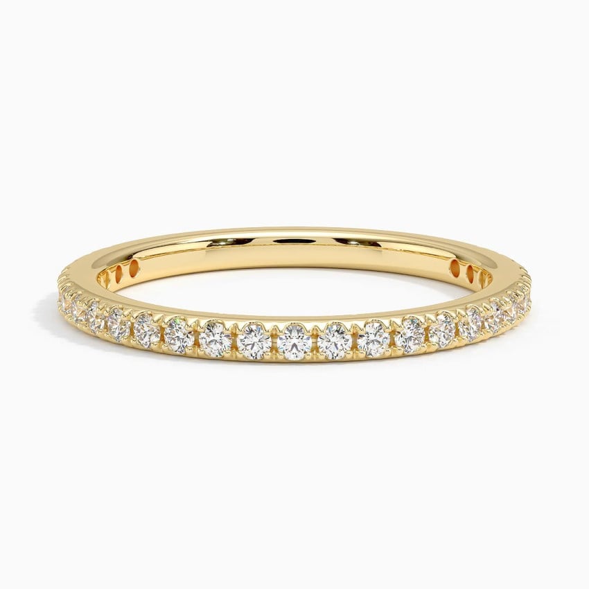 Bliss Three-Quarter Coverage Diamond Ring (1/3 ct. tw.) Yellow Gold 18k Wedding Band