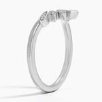 Petal Contour Diamond Ring Platinum Wedding Band