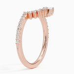 Luxe Elongated Lunette Diamond Ring (1/4 ct. tw.) Rose Gold 18k Wedding Band