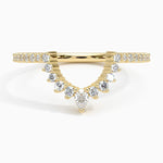 Luxe Elongated Lunette Diamond Ring (1/4 ct. tw.) Yellow Gold 18k Wedding Band