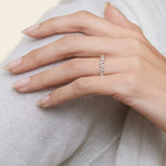 Olivetta Half Coverage Diamond Ring Rose Gold 18k Wedding Band