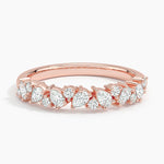 Olivetta Half Coverage Diamond Ring Rose Gold 18k Wedding Band
