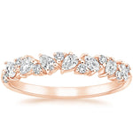 Olivetta Half Coverage Diamond Ring Rose Gold 18k Wedding Band