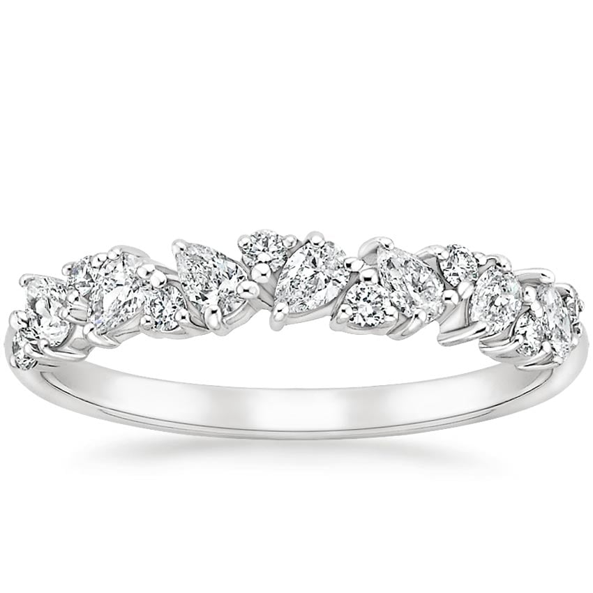 Olivetta Half Coverage Diamond Ring Platinum Wedding Band