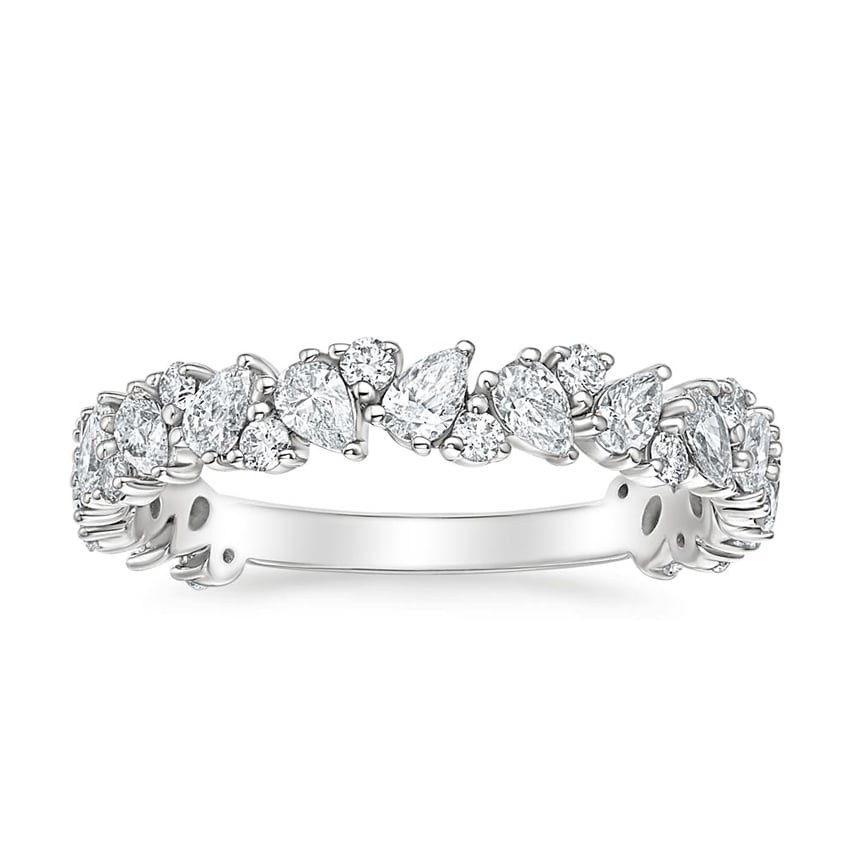 Olivetta Three-Quarter Coverage Diamond Ring Platinum Wedding Band