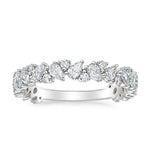 Olivetta Three-Quarter Coverage Diamond Ring Platinum Wedding Band