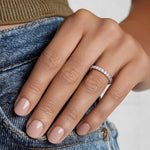 Round Three-Quarter Coverage Lab Diamond Ring (7/8 ct. tw.) Platinum Wedding Band