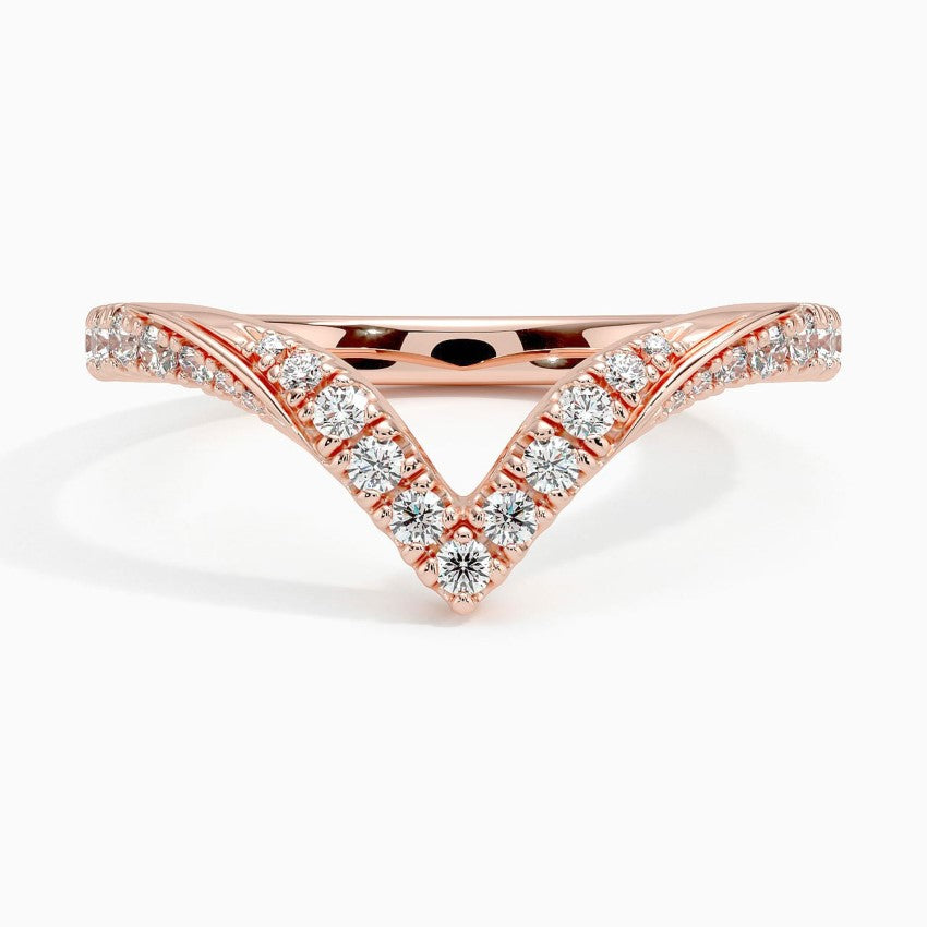 Elongated Chiara Diamond Ring (1/3 ct. tw.) Rose Gold 18k Wedding Band