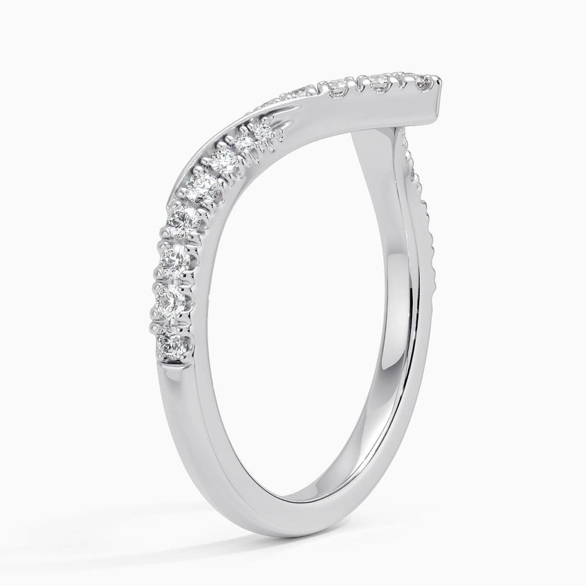Elongated Chiara Diamond Ring (1/3 ct. tw.) Platinum Wedding Band