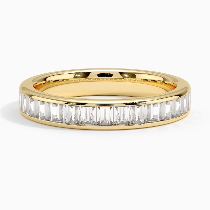 Channel Set Baguette Diamond Ring (1 ct. tw.) Yellow Gold 18k Wedding Band