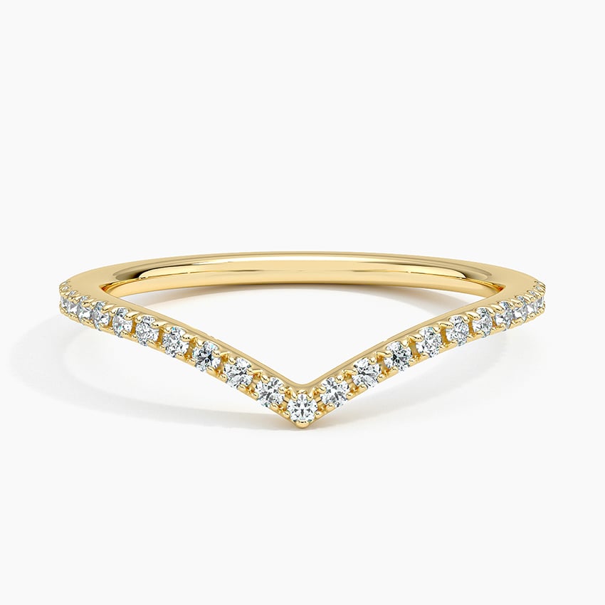 Flair Diamond Ring (1/6 ct. tw.) Yellow Gold 18k Wedding Band