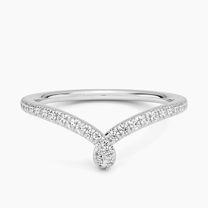 Entwined Contour Diamond Ring (1/5 ct. tw.) Platinum Wedding Band