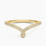 Entwined Contour Diamond Ring (1/5 ct. tw.) Yellow Gold 18k Wedding Band