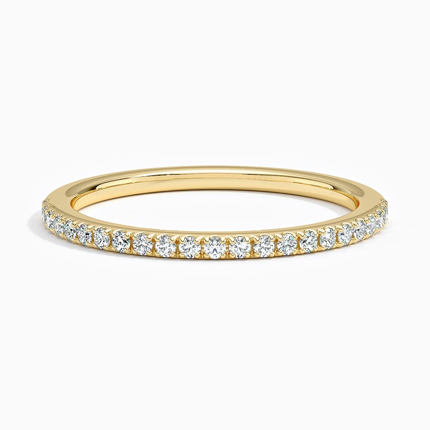 Ballad Half Coverage Diamond Ring (1/6 ct. tw.) Yellow Gold 18k Wedding Band