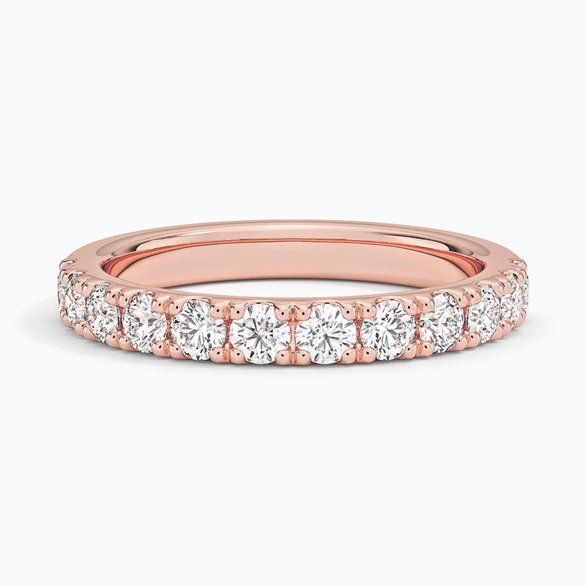 Poetica Scalloped Pavé Diamond Ring (1/2 ct. tw.) Rose Gold 18k Wedding Band