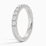 Poetica Scalloped Pavé Diamond Ring (1/2 ct. tw.) Platinum Wedding Band