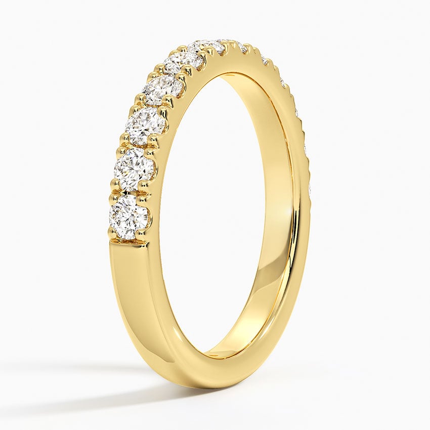Poetica Scalloped Pavé Diamond Ring (1/2 ct. tw.) Yellow Gold 18k Wedding Band