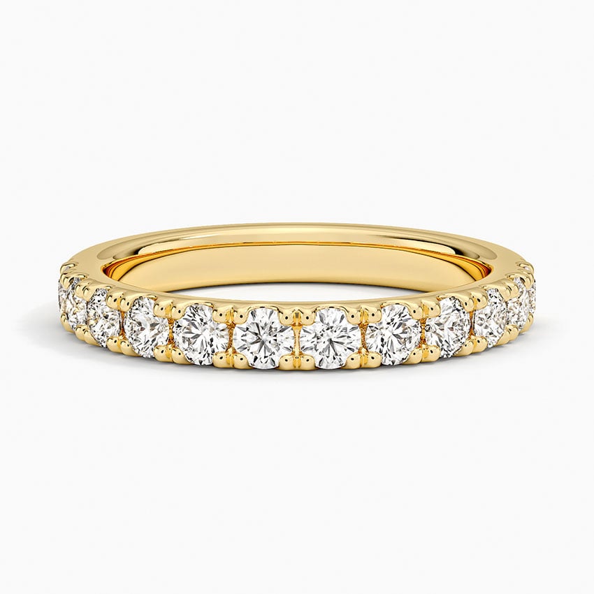 Poetica Scalloped Pavé Diamond Ring (1/2 ct. tw.) Yellow Gold 18k Wedding Band
