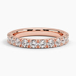 Lyric Scalloped Pavé Diamond Ring Rose Gold 18k Wedding Band