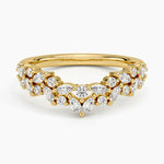Jardiniere Diamond Contour Ring (1/2 ct. tw.) Yellow Gold 18k Wedding Band