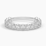 Oval Three-Quarter Coverage Lab Diamond Ring (1 1/2 ct. tw.) Platinum Wedding Band