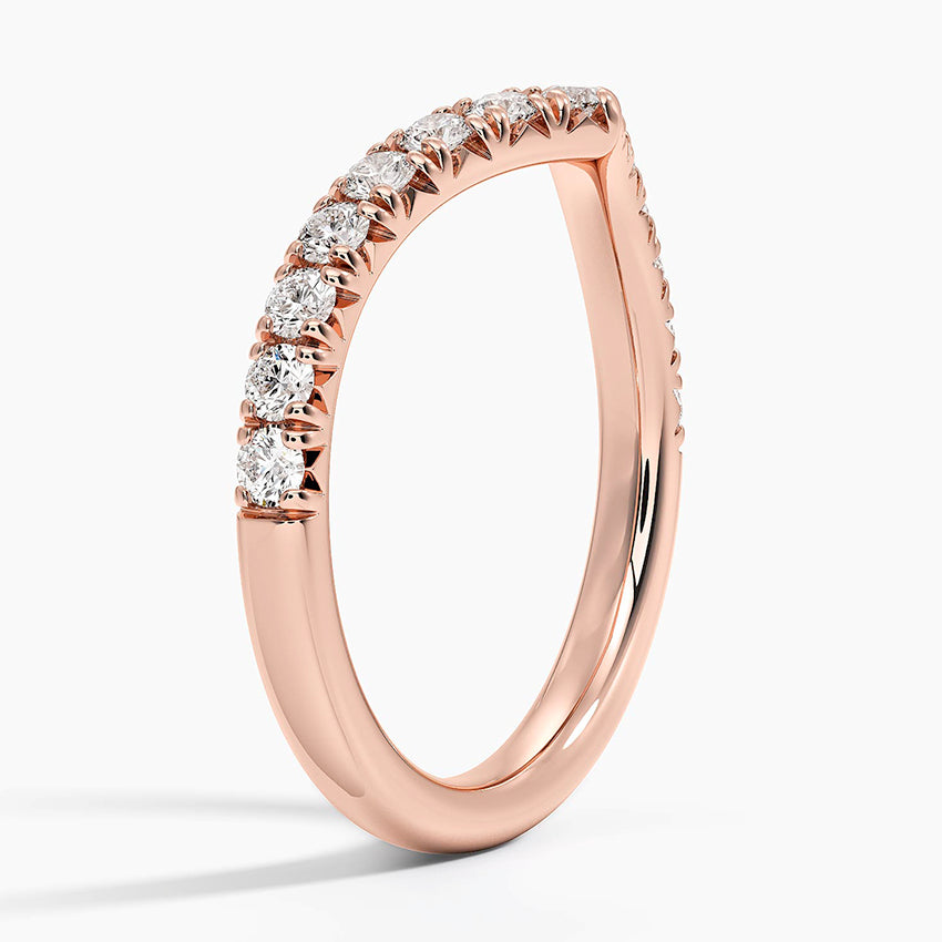 Sienna Contour Diamond Ring Rose Gold 18k Wedding Band