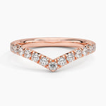 Sienna Contour Diamond Ring Rose Gold 18k Wedding Band