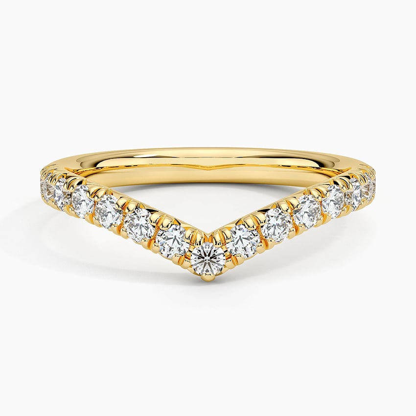 Sienna Contour Diamond Ring Yellow Gold 18k Wedding Band