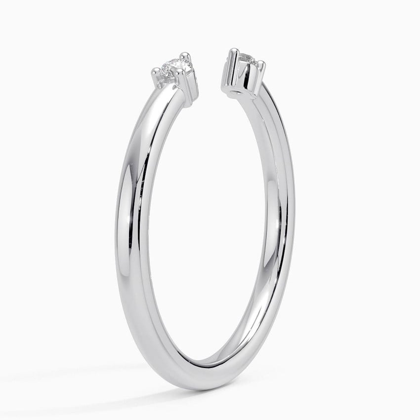 Wren Diamond Open Ring Platinum Wedding Band